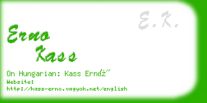 erno kass business card